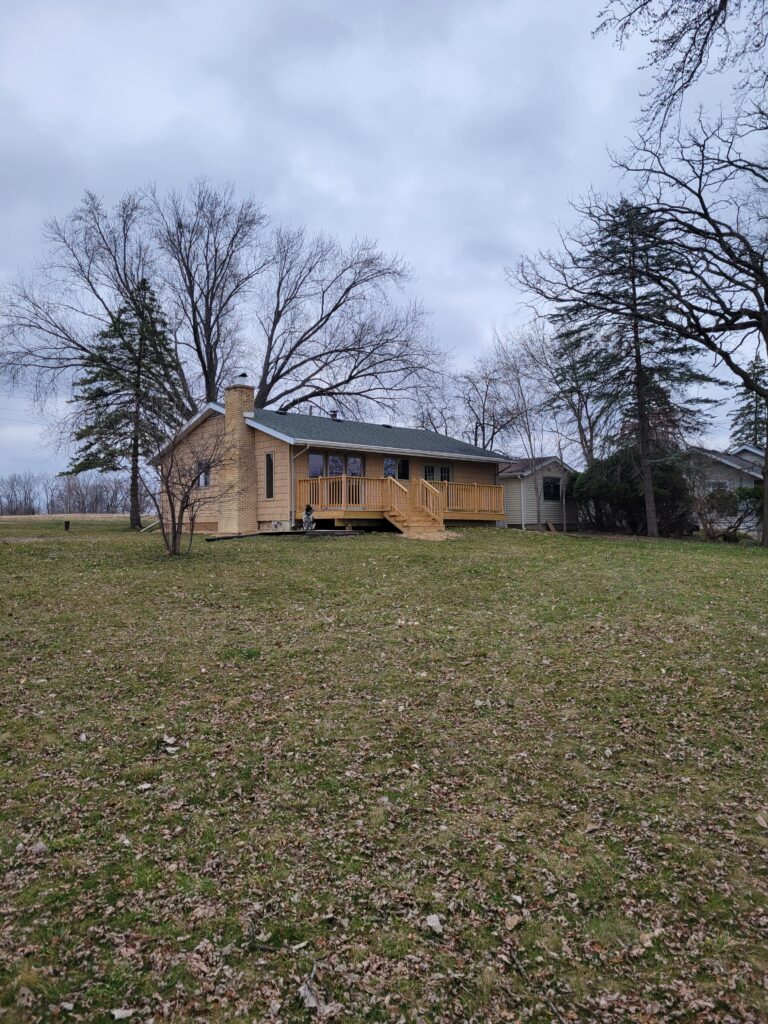 A view of our home from the river.